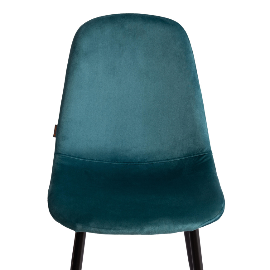 Стул BREEZE (mod. JSC-58) Велюр/металл , 44 х 53 х 86 см, light blue (светло-синий) HLR60 / черный  фото 6