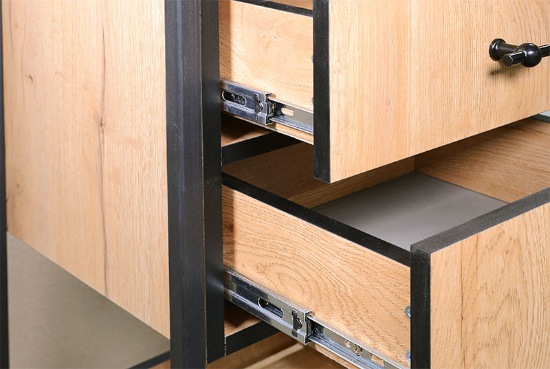 Стеллаж Берген-3, Дуб крафт золотой/Черный фото 6