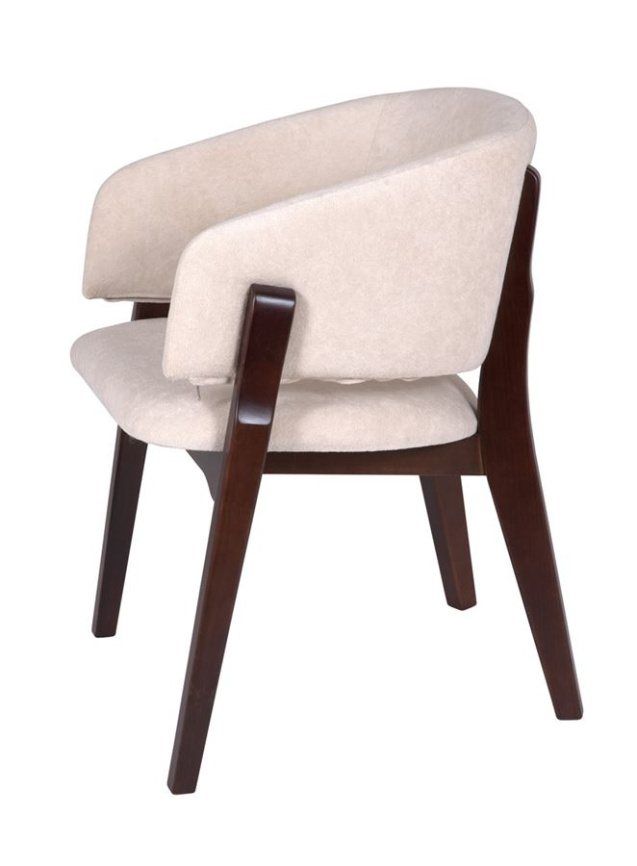 Кресло Милана (темный тон / ткань Т2 - ваниль) фото 2