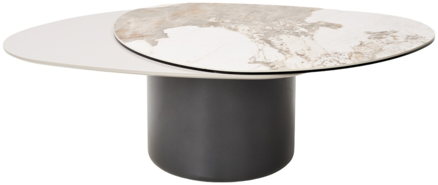 Стол кофейный НИКЛАС (NIKLAS) цвет PANDORA  керамика на стекле/ МДФ/ темно-серый МДФ каркас ®DISAUR фото 5