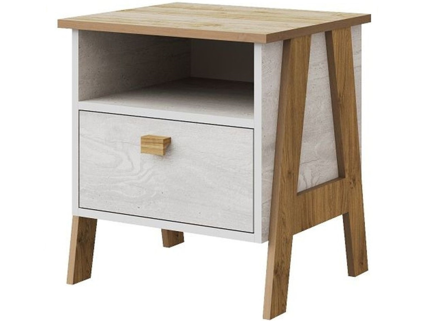 Тумба «Скандинавия» КМК 0905.9, Бетон пайн светлый/Дуб Наварра фото 4