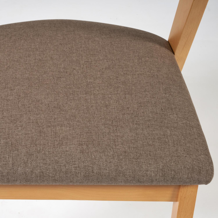 Стул Верса/Versa (мягкое сиденье) каркас бук, сиденье ткань, 54,5х56х74см, натуральный + коричневый фото 5
