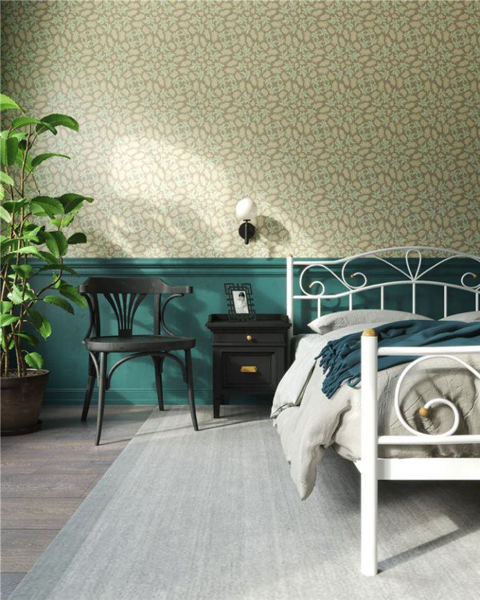 Кровать с изножьем "Глэдис"  (120х200/ноги металл/цвет Белый) фото 2