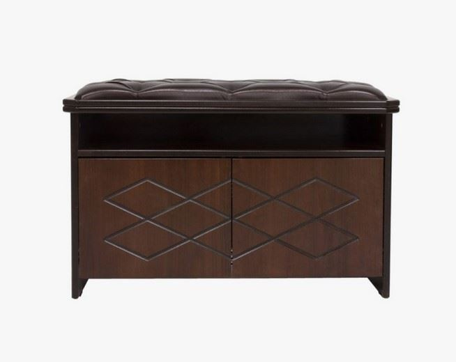 Банкетка "Патриция" (орех, к/з орегон 120, каретная стяжка) Вис фото 2