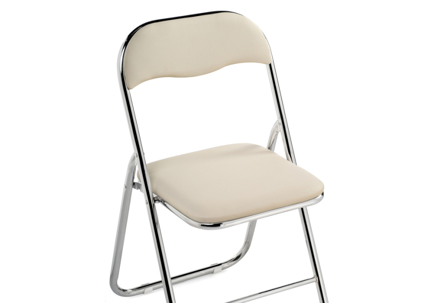 Стул на металлокаркасе Fold 1 складной beige / chrome фото 8