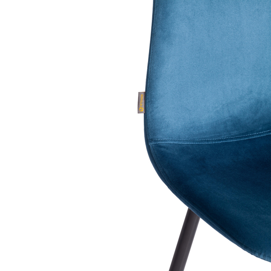 Стул BREEZE (mod. JSC-58) Велюр/металл , 44 х 53 х 86 см, Blue (синий) HLR63 / черный  фото 8