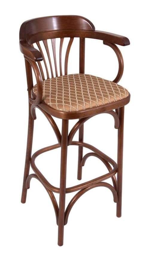 Стул барный 750 Венский мягкий (средний тон,  ткань 2 caramel) фото 2