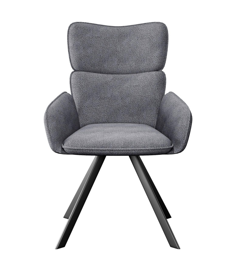 Стул DikLine 501 поворотный SB6 св.сер, ножки черные фото 2