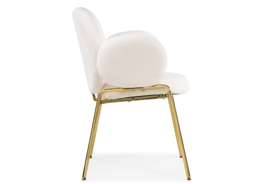 Стул на металлокаркасе Kalipso white / gold фото 4