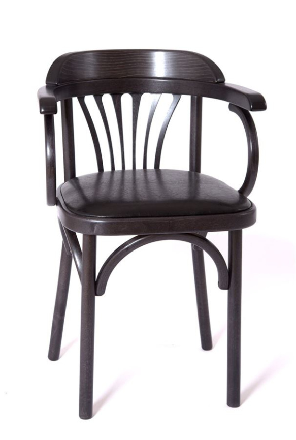 Стул Венский мягкий (венге, экокожа Черный) фото 1