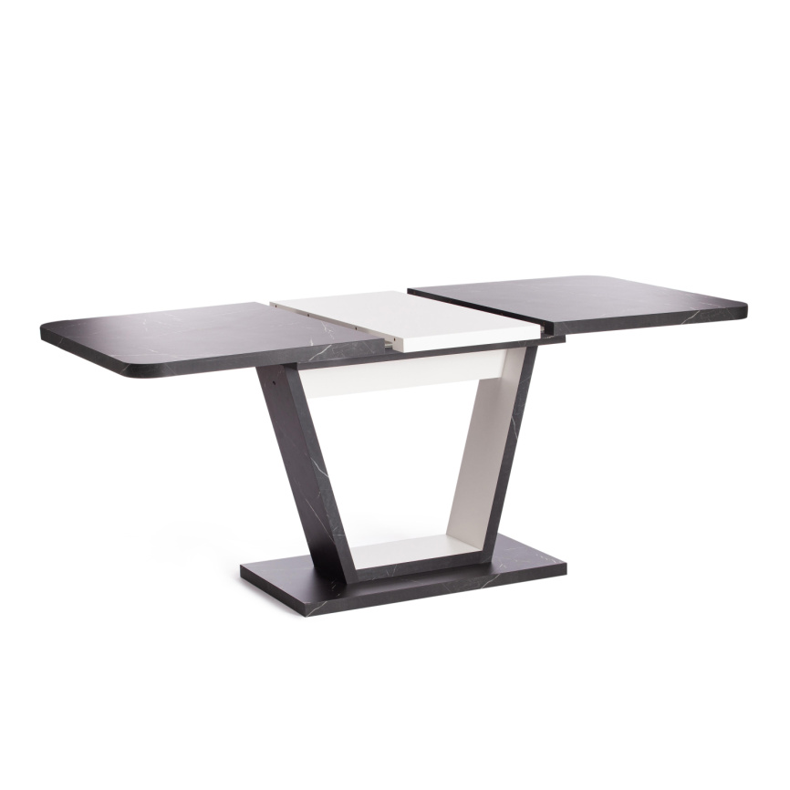 Стол обеденный раздвижной Вокс/Vox ЛДСП, 132-172х85х75,5см, мрамор черный/белый фото 5