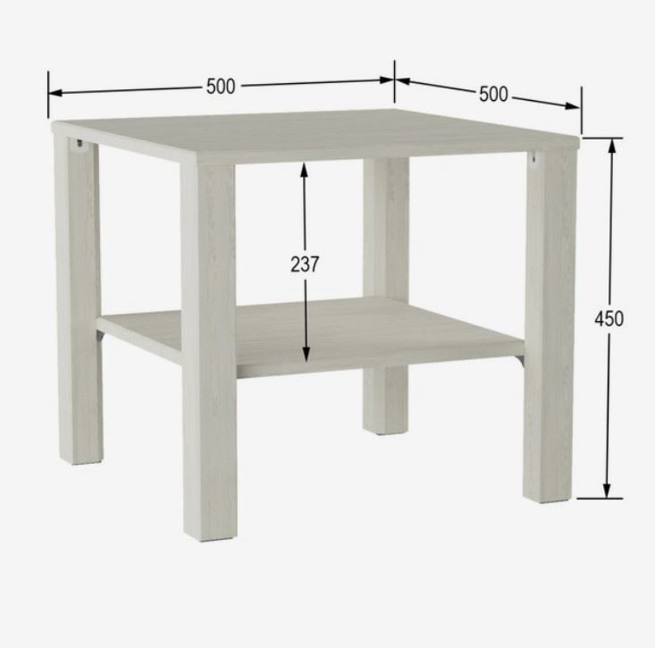Стол журнальный "Матео" (Дуб жемчужный) фото 2