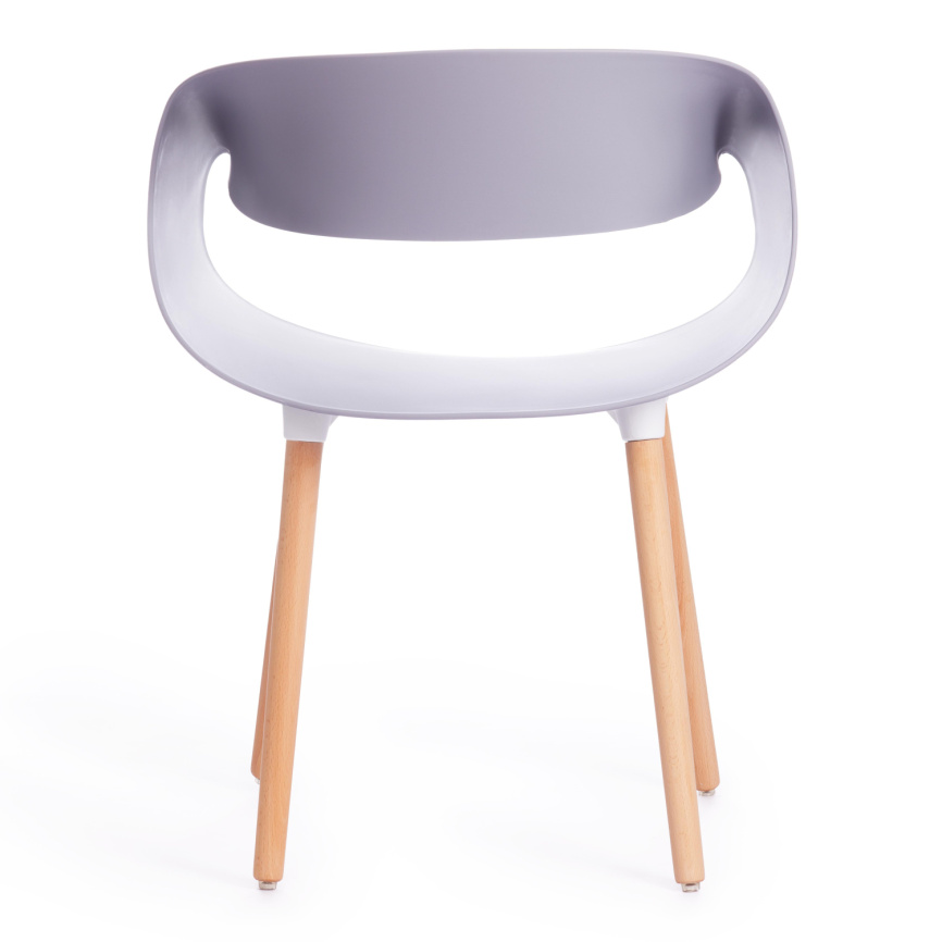 Стул КXX/QXX (мод.C1058-1) пластик/дерево, 60х53х81см, серый/натуральный фото 8