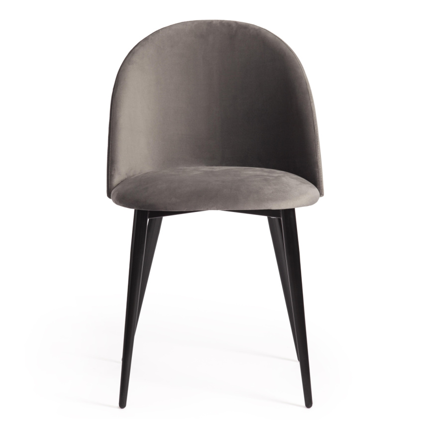 Стул Монро/Monro (мод. 710) ткань/металл, 55х51х78см, серый бархат 26/черный фото 5