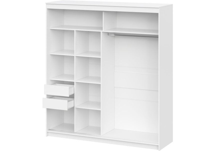 Шкаф Лайн 2 белый текстурный фото 2