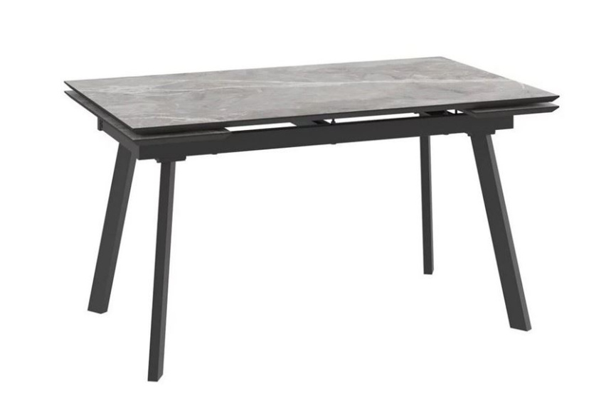 Cтол с керамическим покрытием Chelsy (F)-140 (STONE GREY ST CER/Черный)140(30+30)х85 фото 1
