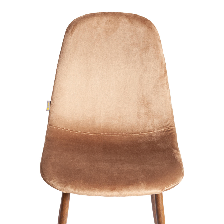 Стул Бриз/Breeze (мод.JSC-58) велюр/металл, 44х53х86см, темно-коричневый HLR11/орех фото 6