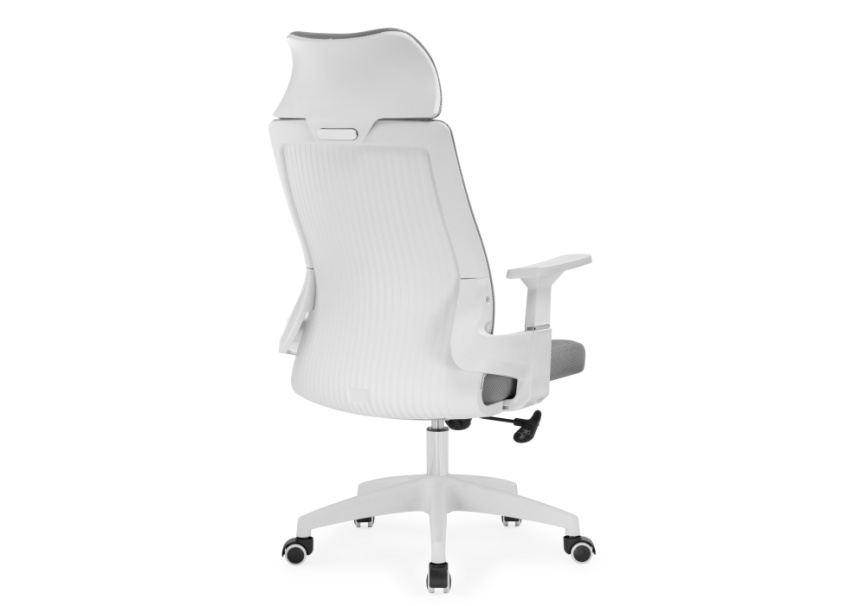Компьютерное кресло Flok gray / white фото 5