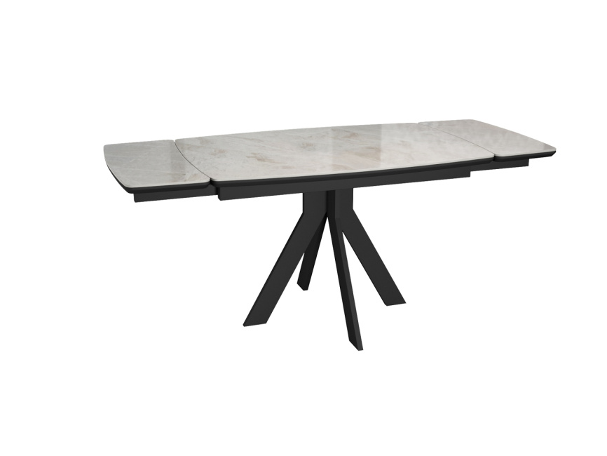 Стол DikLine DKU120 Керамика Italian Grey (глянец серый)/подстолье черное/опоры черные (2 уп.) фото 4