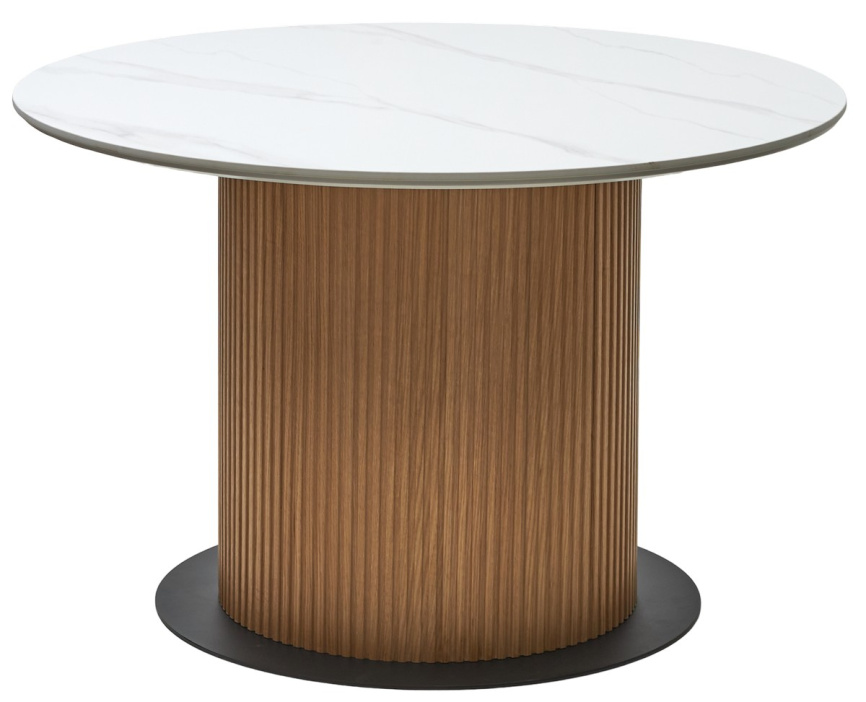 Стол MESA D120 цвет БЕЛЫЙ МРАМОР M326 / Каркас OAK, ®DISAUR фото 1