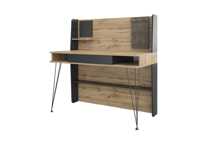 Компьютерный стол Нобира антрацит / дуб ирландский фото 1