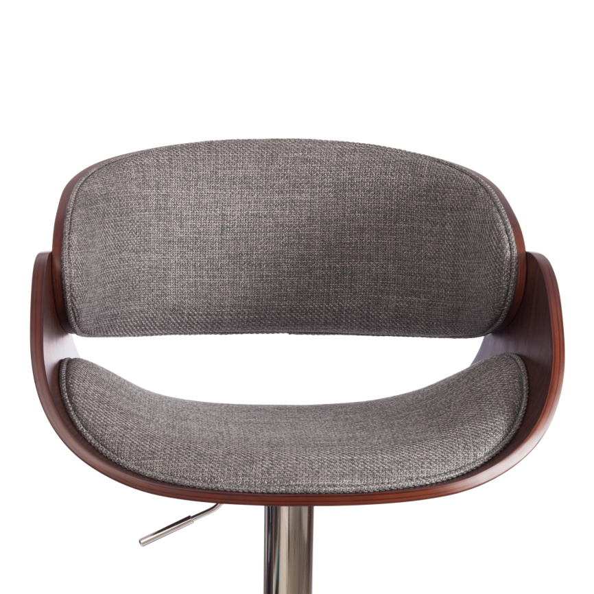 Стул барный Ландо/Lando (мод.4036) металл/дерево/ткань, 59х51х93-114см, высота сиденья 62-83см, серы фото 10