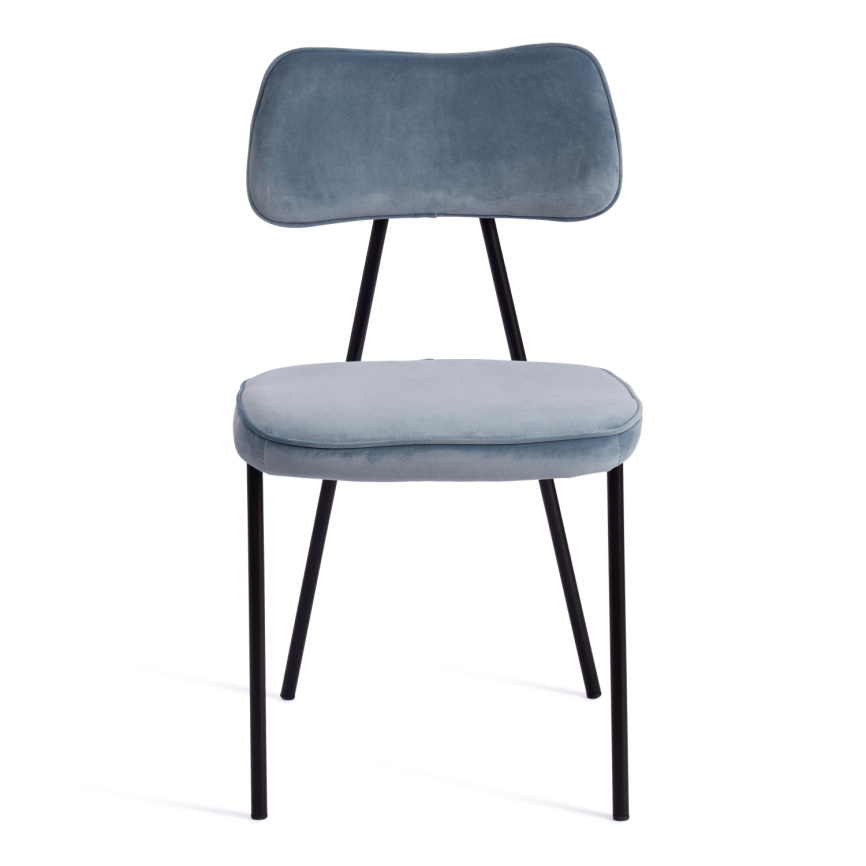 Стул SILVIA (mod. 0139124) / 1 шт. в упаковке металл/вельвет, 46,5х59х82,5 см, голубой S108 (SILVER  фото 5