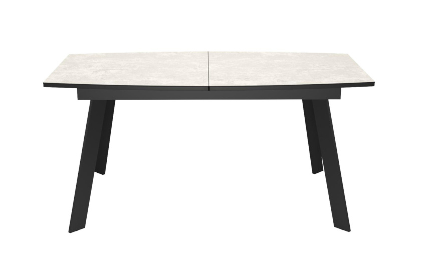 Стол DikLine XL160 хромикс белый/черный / опоры черные фото 4