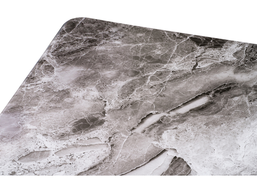 Стол стеклянный Бугун мрамор серый / черный фото 9