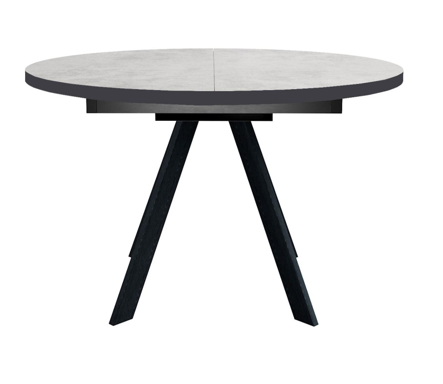 Стол DikLine RD100 Хромикс белый/опоры черные фото 2