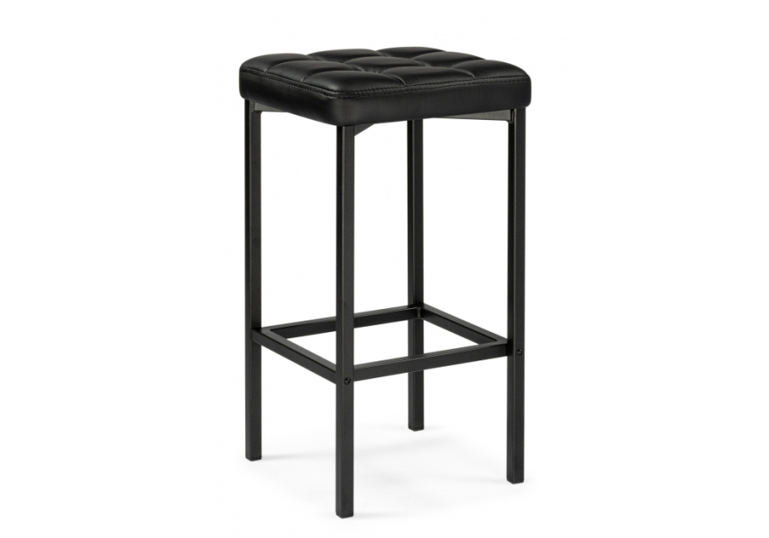 Барный стул Лофт кож.зам. d6 / черный матовый фото 1