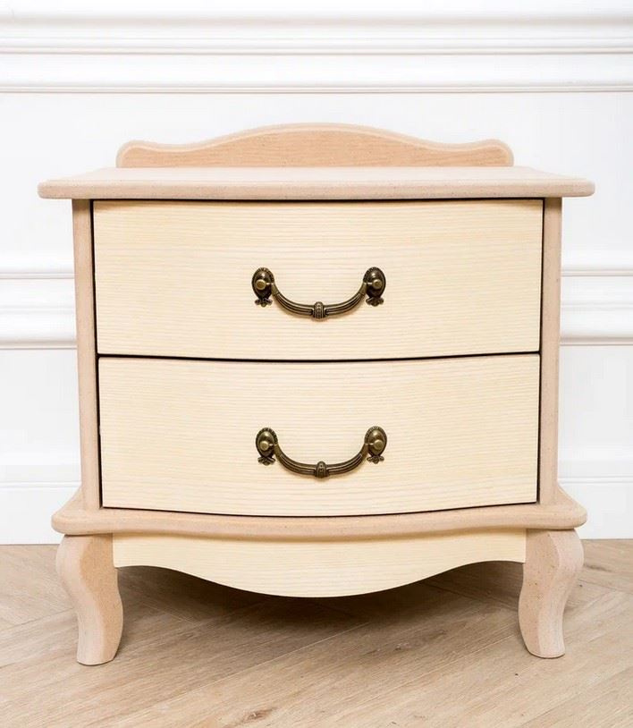 Тумбочка прикроватная "Джульетта" 2 ящ. (без покраски) Вис фото 3