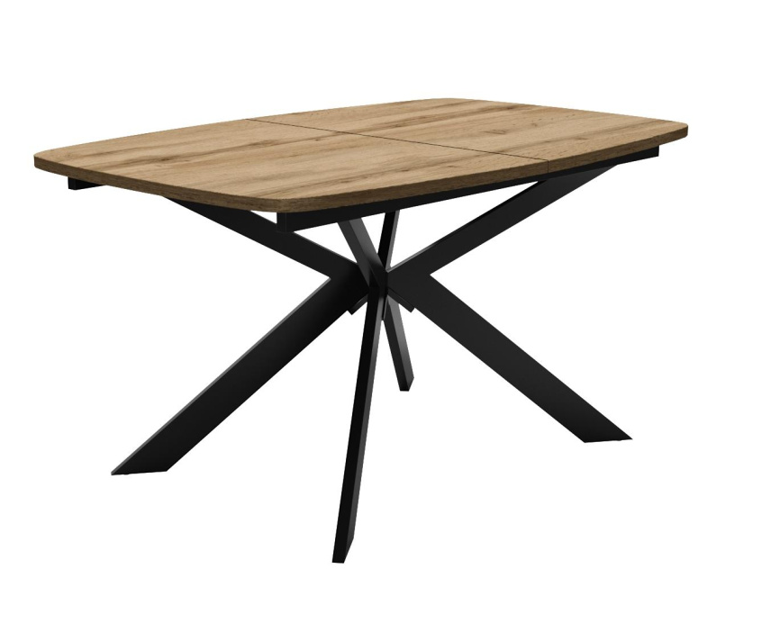 Стол DikLine B140 Дуб Галифакс (ЛДСП EGGER)/опоры черные фото 1