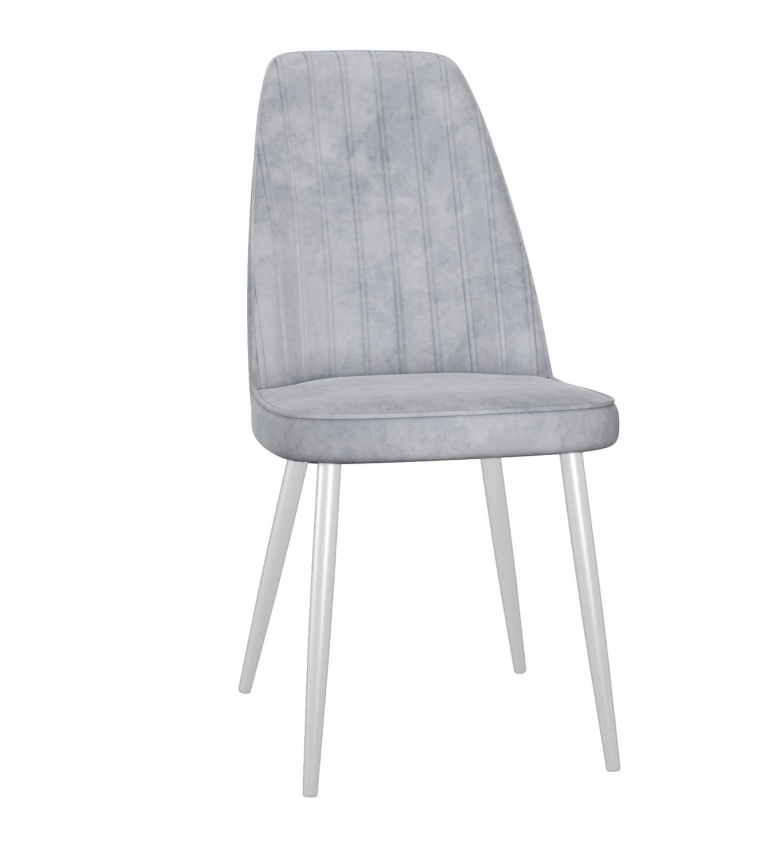 Стул DikLine 326 B22 GREY, ножки белые фото 1