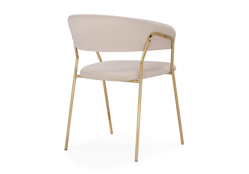 Стул на металлокаркасе Kamelia 1 beige / gold фото 4