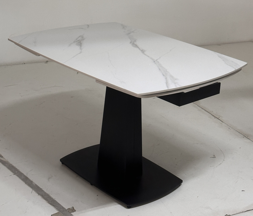 Стол BALDE 120 MATT WHITE MARBLE SOLID CERAMIC / BLACK, ®DISAUR фото 9