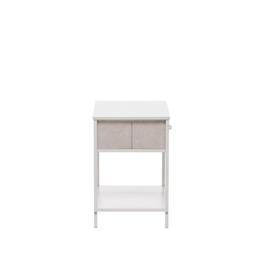 Тумба прикроватная "Линкс" с 1 ящиком и полкой (каркас Белый / ящики Белый) фото 5
