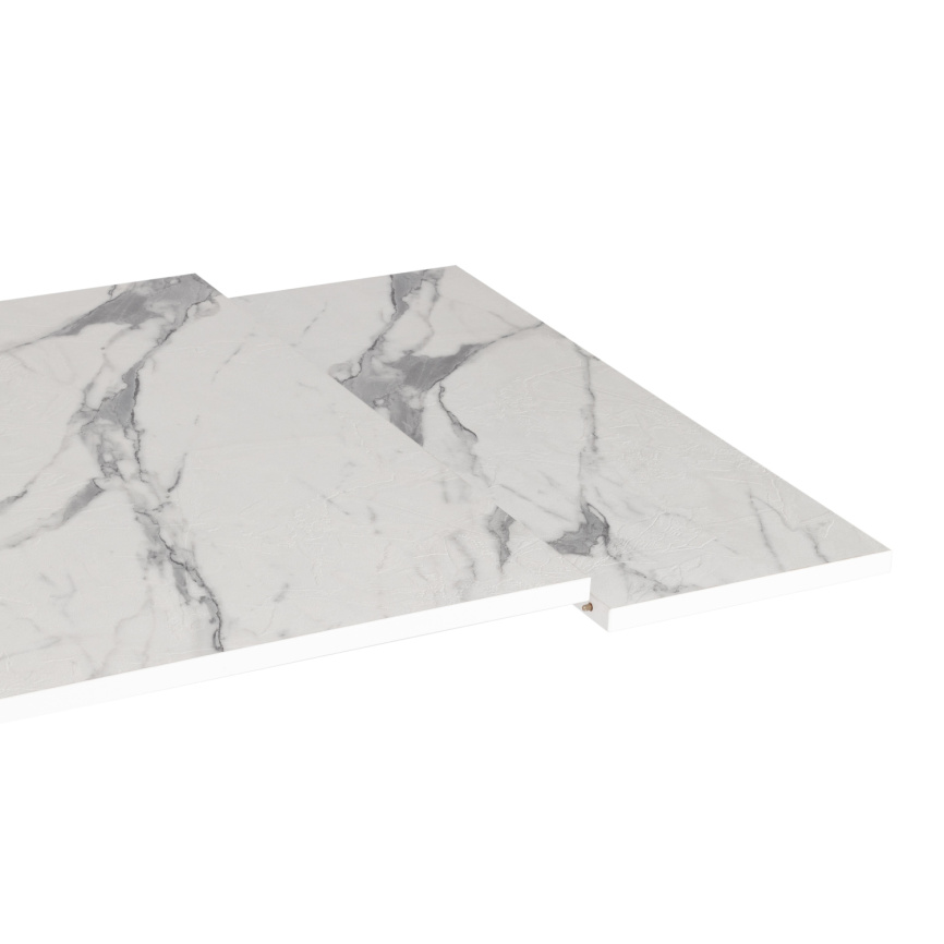 Стол VIGO ЛДСП/HPL/металл,  120 x 80 x 30 х 30 х 75 см, Мрамор светлый/белый фото 9