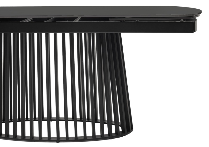 Стол DESIO 180 PURE BLACK SOLID CERAMIC Черный мрамор матовый, керамика/Черный каркас, ®DISAUR фото 8