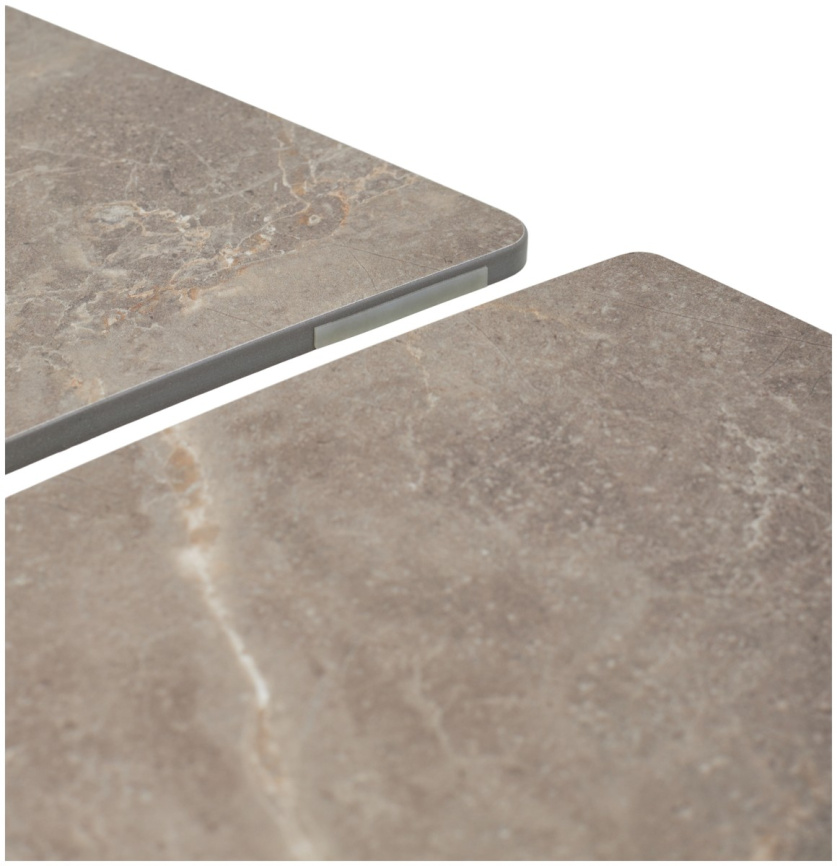 Стол БАЛД (BALDE) 140 цвет ЛАТТЕ МАТОВЫЙ (MATT LATTE STONE SOLID CERAMIC) / ТАУПЕ, ®DISAUR фото 12