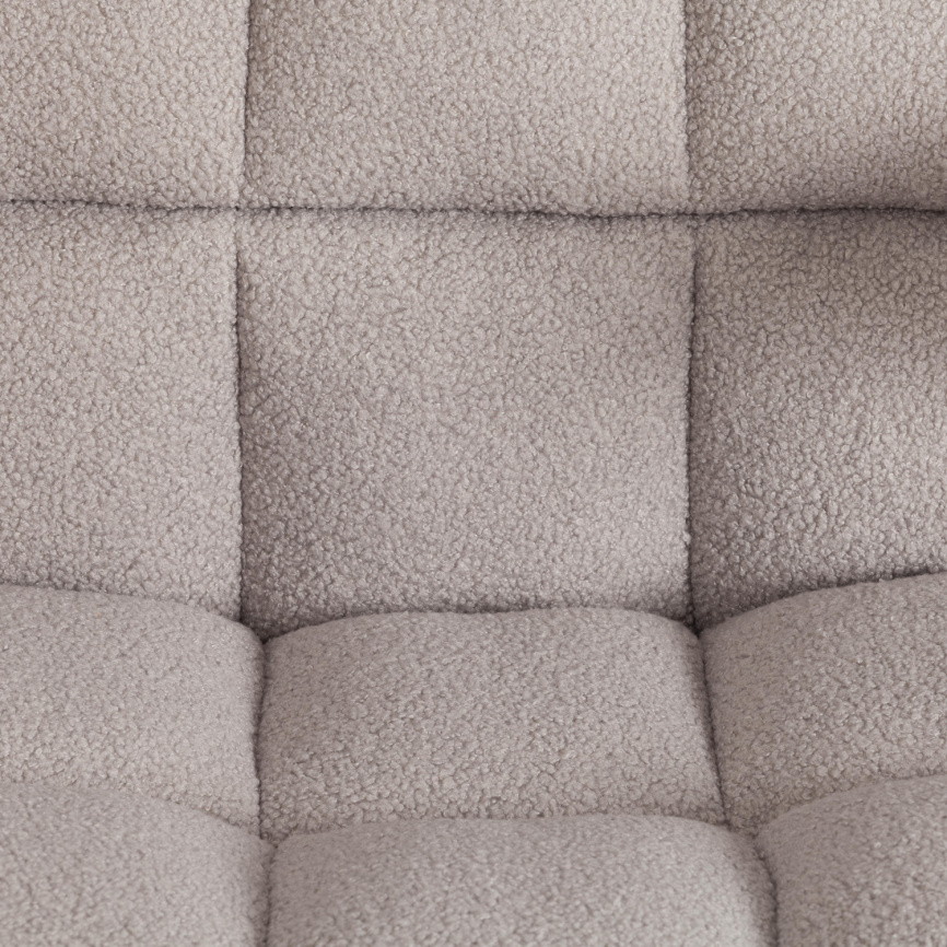 Кресло Лугано Вт/Lugano Wh ткань teddy/тедди, светло-серый фото 11