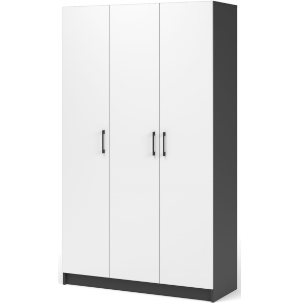 Шкаф «Чикаго» 3д Антрацит/Белый фото 1