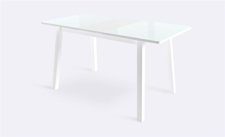 Cтол ТИРК RADIAL-110 раздвижной со стеклом (140)х70, Белый/Белый фото 2