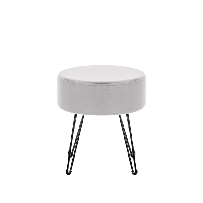Пуф Кома (ткань велюр Светло-серый) фото 2