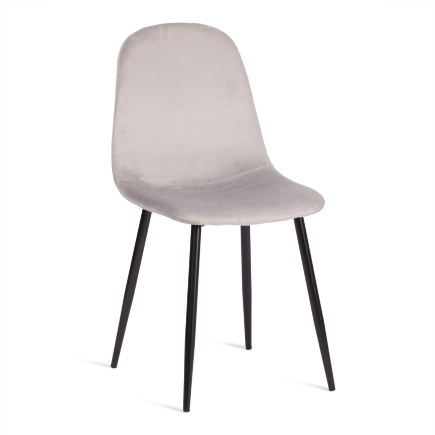 Стул BREEZE (mod. 4724) Велюр/металл , 44 х 53 х 87 см, Light grey (светло-серый) HLR14 / черный фото 1