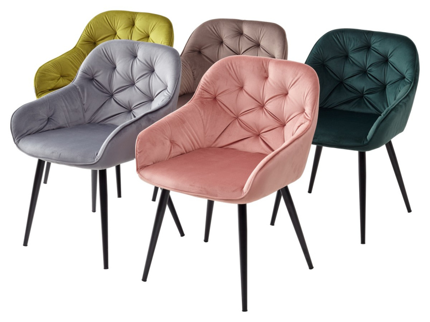 Стул BREEZE BLUVEL-52 PINK/ черный каркас, велюр М-City фото 5