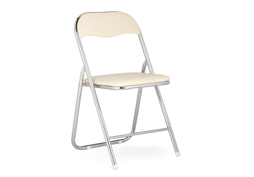 Стул на металлокаркасе Fold 1 складной beige / chrome фото 1