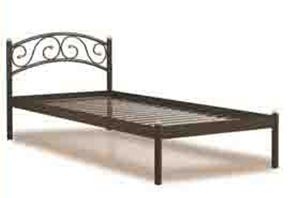 Кровать односпальная Валерия с изножьем (90х200/металлическое основание) Бежевый фото 2