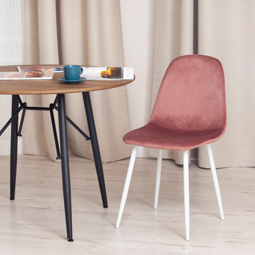 Стул BREEZE (mod. 4724) / 2 шт. в упаковке вельвет/металл, 44 х 53 х 87 см, Coral (коралловый) HLR44 фото 8