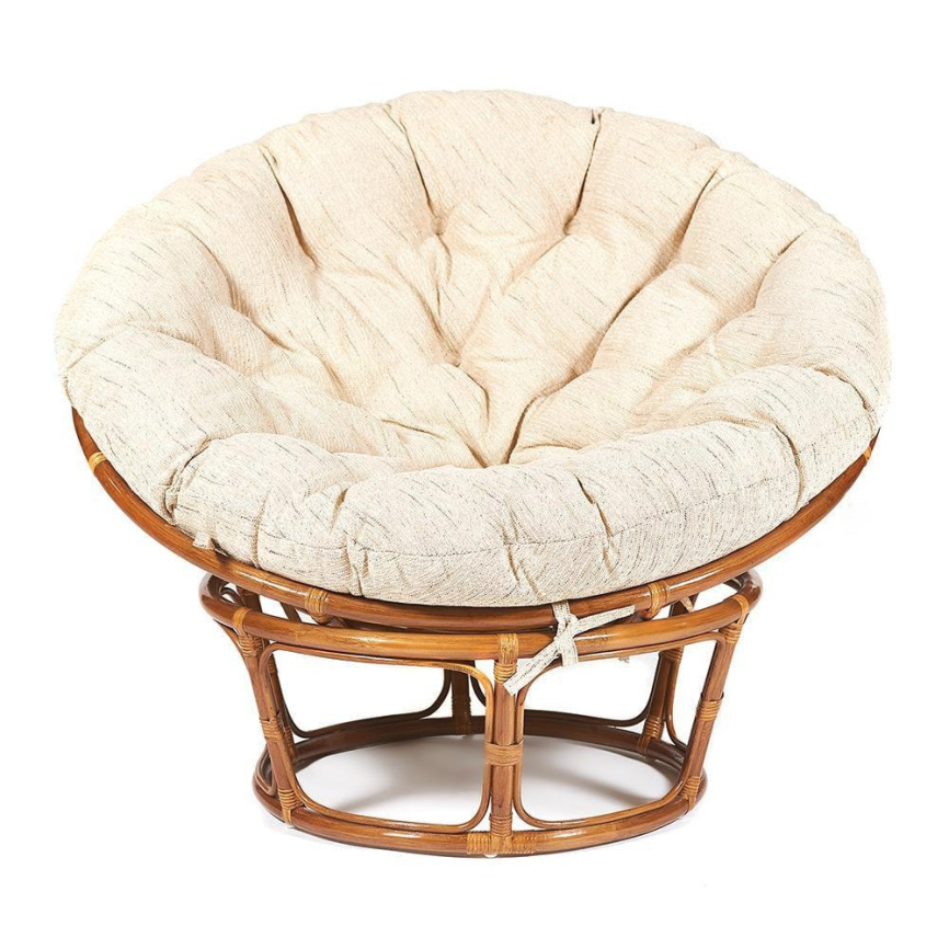 Кресло PAPASAN/ПАПАСАН 23/01 W  /с подушкой/ диаметр подушки 129 см, 115х101х104 см, Pecan (орех), т фото 8